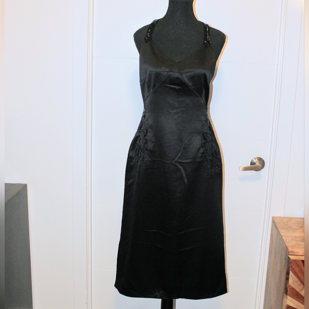 H&M Black Satin Dress